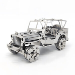 Mechanical Off-Road Jeep 3D Metal Puzzle, Precision Cut Stainless Steel DIY Building Kit