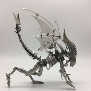 3D Metal Puzzle Model Kit DIY Realistic Winged Xenomorph Alien for Adults