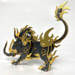 3D Metal Puzzle Model Kits, Chinese Mythical Beast Boar DIY Assembly Model, Stainless Steel 3D Puzzle