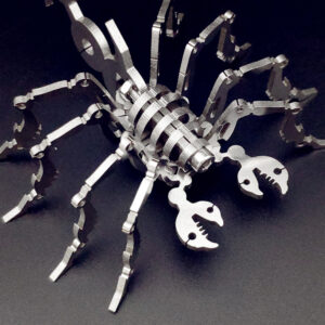 3D Metal Puzzle, Precision Cut 304 Steampunk Arachnid Stainless Steel DIY Building Kit