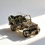 Military Jeep 3D Metal Puzzle Kit, Camouflage DIY Assembly Mechanical Model for Adults & Collectors