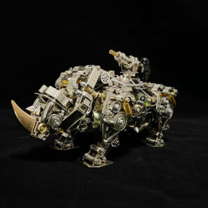 3D metal puzzle Mechanical Rhinoceros  Steampunk
