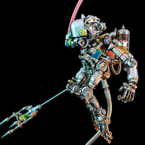 3D Metal Puzzles Model Kits, Mechanical Diving Ape DIY Assembly Model