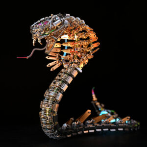 3D Metal Puzzles Model Kits, Steampunk Mechanical Cobra DIY Assembly Model