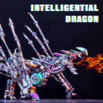 3D Metal Puzzles Model Kits, Cyberpunk Intelligent Mechanical Western Dragon DIY Assembly Model