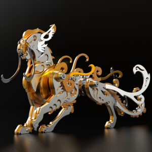 3D Metal Puzzles Model Kits, Mechanical Pixiu Auspicious Beast