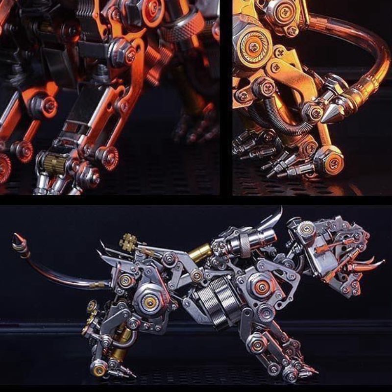 Mechanical animal metal model kit for display
